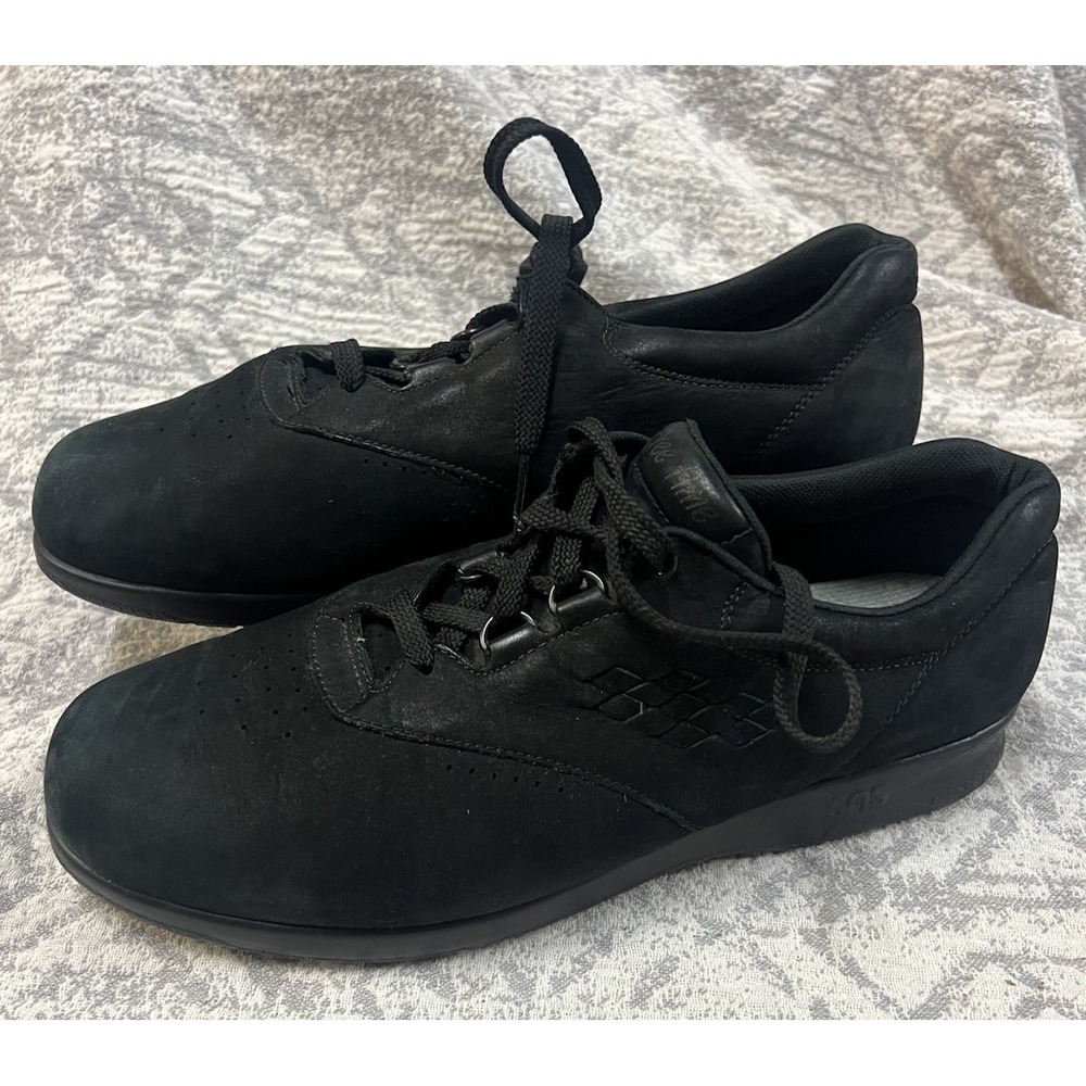 SAS Free Time Women's Walking‎ Shoes Size 10.5 Triple Wide Black Leather Casual